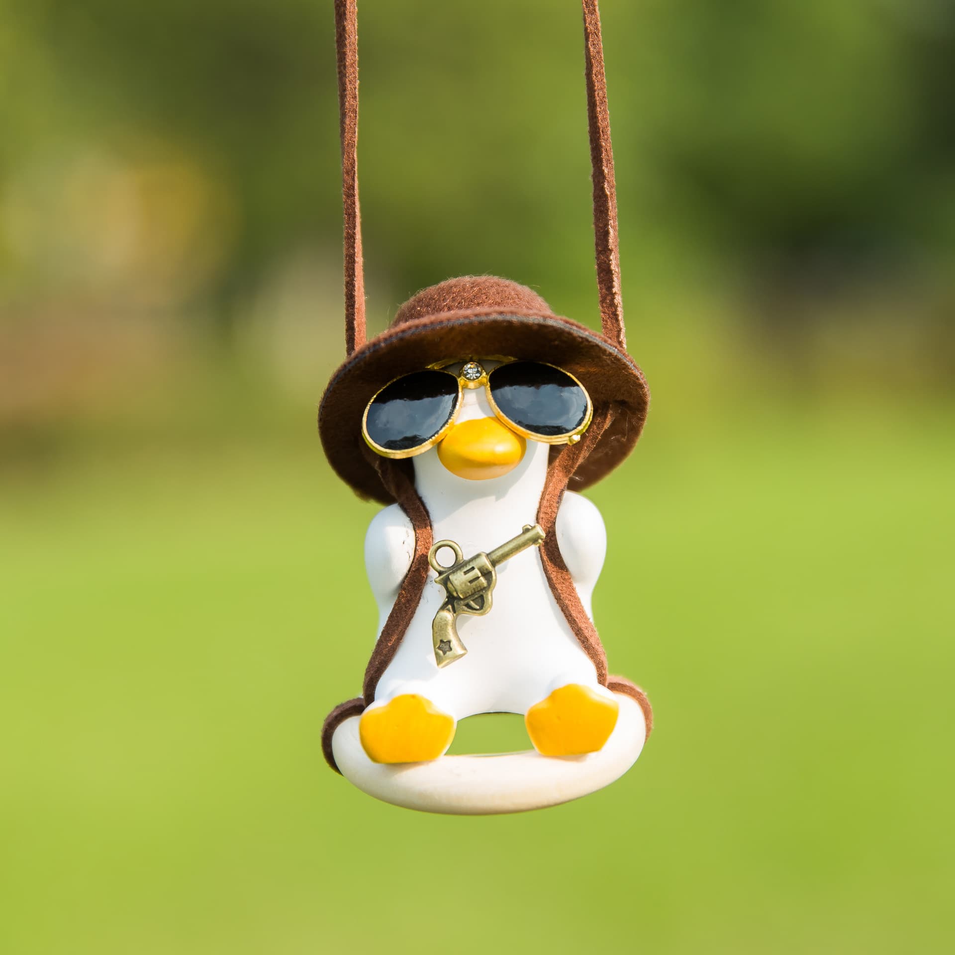 Essential Car Interior Accessories for Cross-Border Auto Enthusiasts: Tire Swing Duck Car Hanging Ornament, Car Hanging Decoration