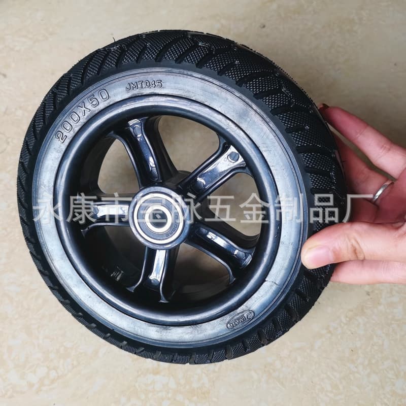 8-inch 200x50 airless solid tires for Xiaohaitun, Shengte, Binglan electric scooters, solid tires with rims.