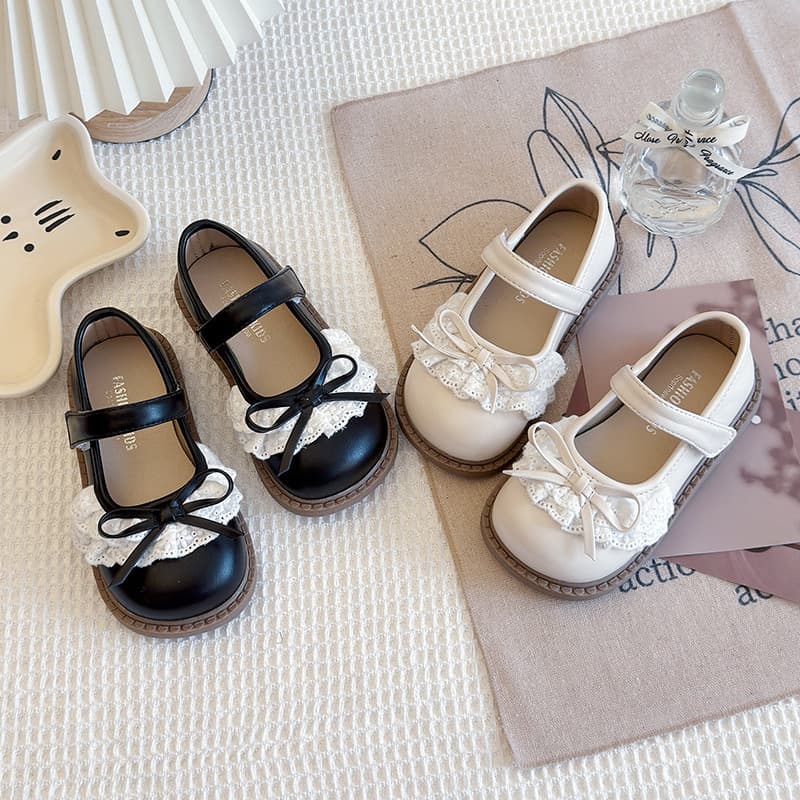 Girls Leather Shoes Spring Autumn Children Princess Shoes Black School Style Mary Jane Shoes White Shoes