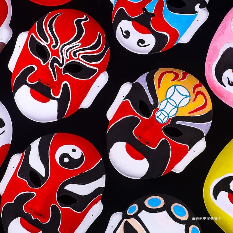 ✅ DIY Peking Opera Masks, Blank Masks, Hand-painted Doodles for Kindergarten Children, Chinese Style Festival Costumes