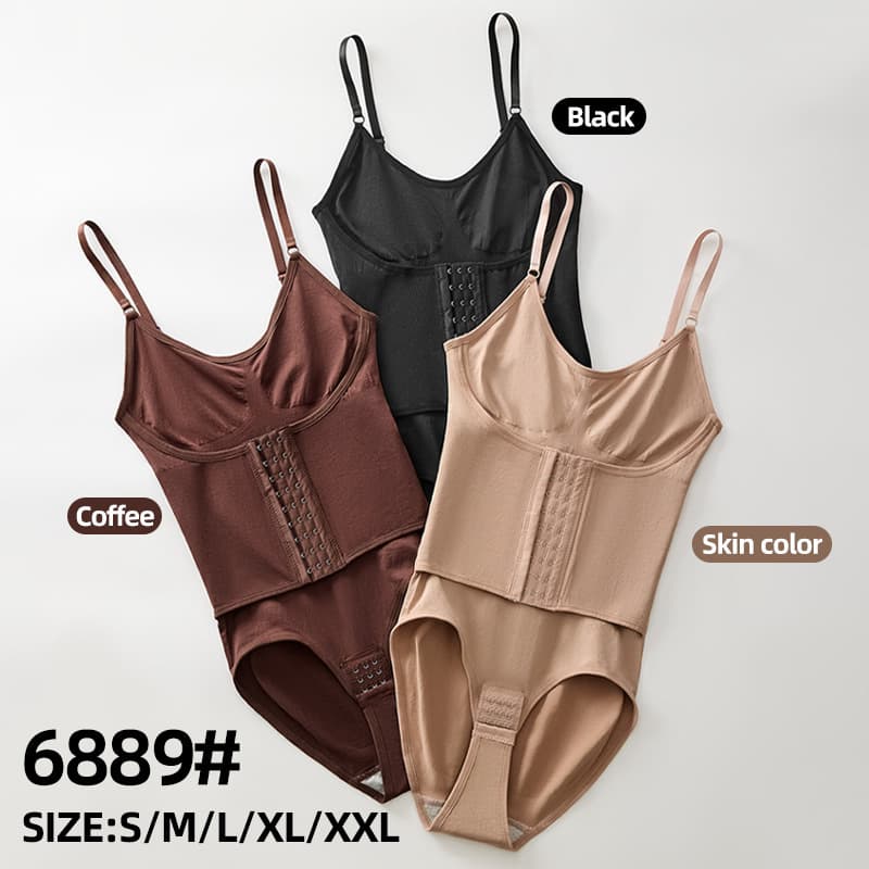 Cross-Bodysuit Shapewear with Straps, Butt-Lifting, Double-Layer Waist Cincher, Open Crotch with Buckle, Butt-Lifting and Waist-Slimming Underwear