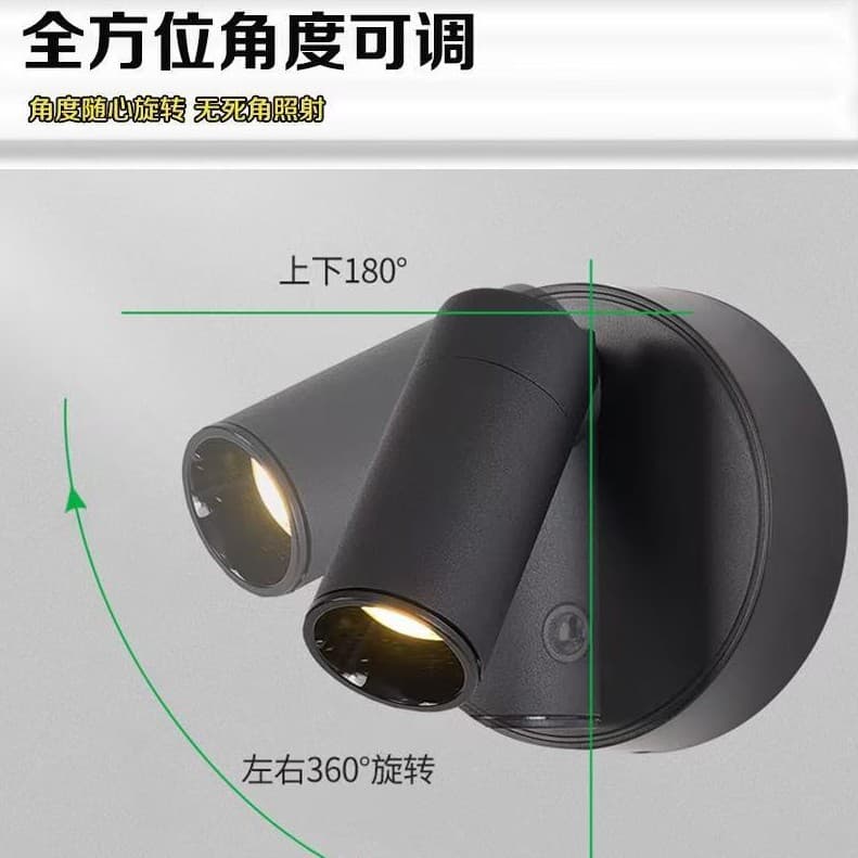 Bedside Indoor Wall Light Reading Lamp Rechargeable No Installation No Wiring Bedroom Rotatable Small Spotlight Night Light Magnetic Lamp