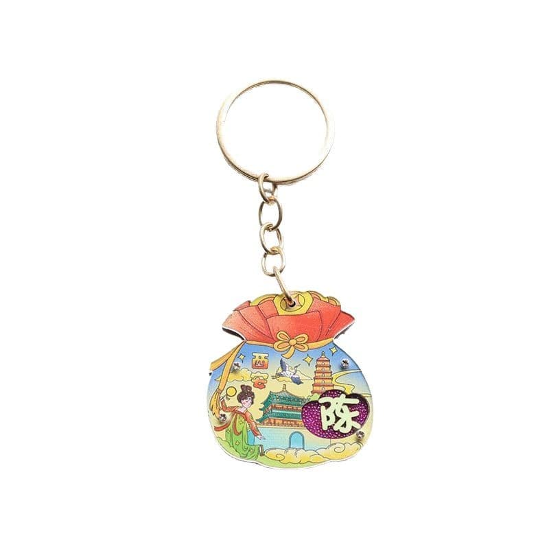 Double-Sided Crystal Surname Keychain, Name Phone Strap, Bag Charm, Car USB Drive, Earphone Pendant