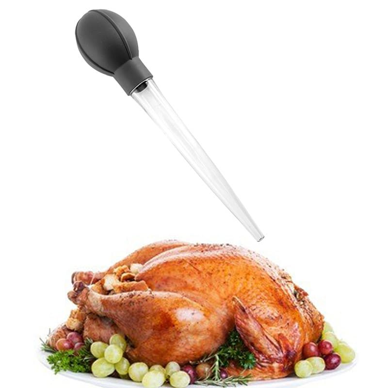 Large Football-shaped Bulb Head Long Straw with Scale, Baking Pipette Rubber-tip Dropper-style Measuring Tool, Sauce Suction Tool