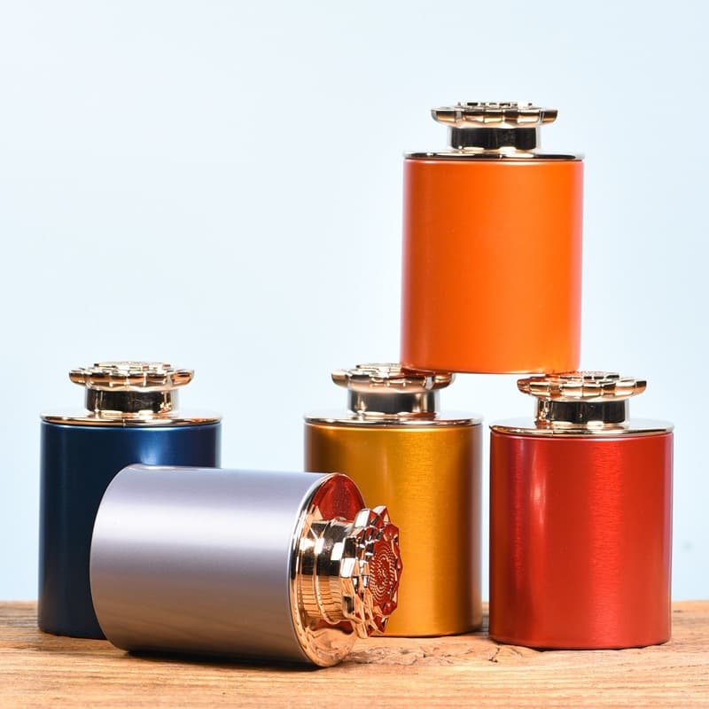Mini Black Tea Green Tea Small Tea Canister Small Sealed Can Creative Iron Can Empty Gift Box Small Can Tea Iron Can Empty Can