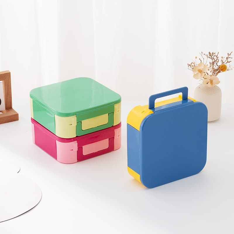 Amazon flip-top portable children's and students' sealed fruit salad box for work, microwaveable lunch box lunch box