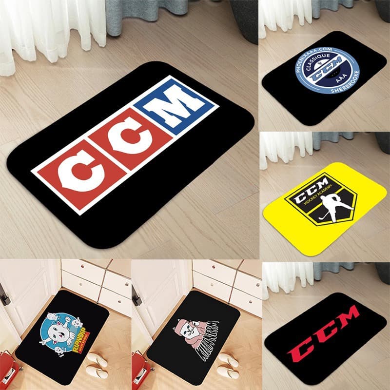 American-style bathroom flannel floor mat, dirt-resistant and easy to clean, absorbent and non-slip doormat for home bathroom entrance