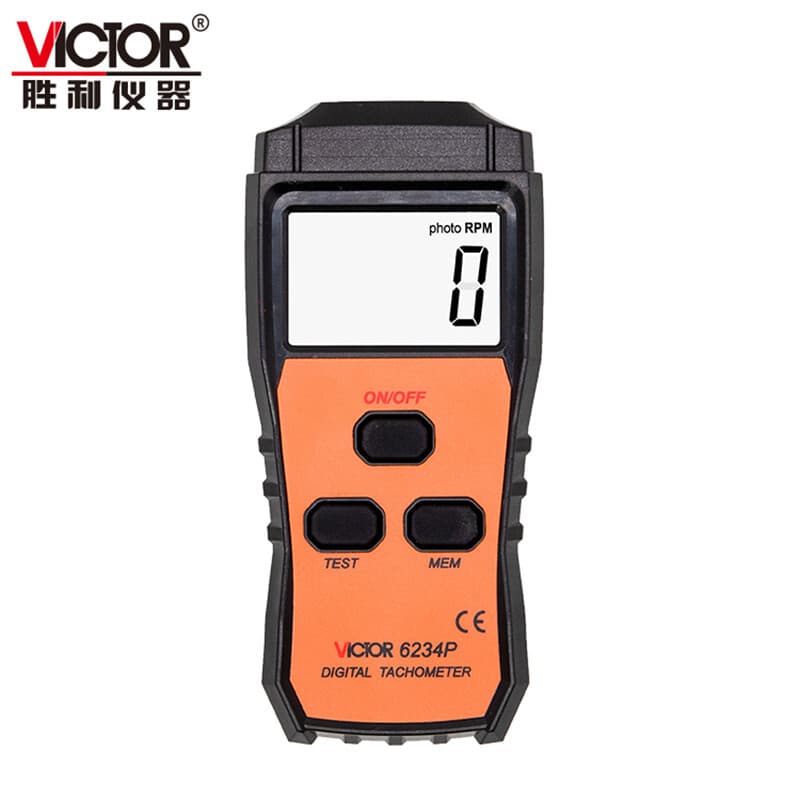 Victor VC6234P contact tachometer, digital speed measurement instrument, laser non-contact digital tachometer.