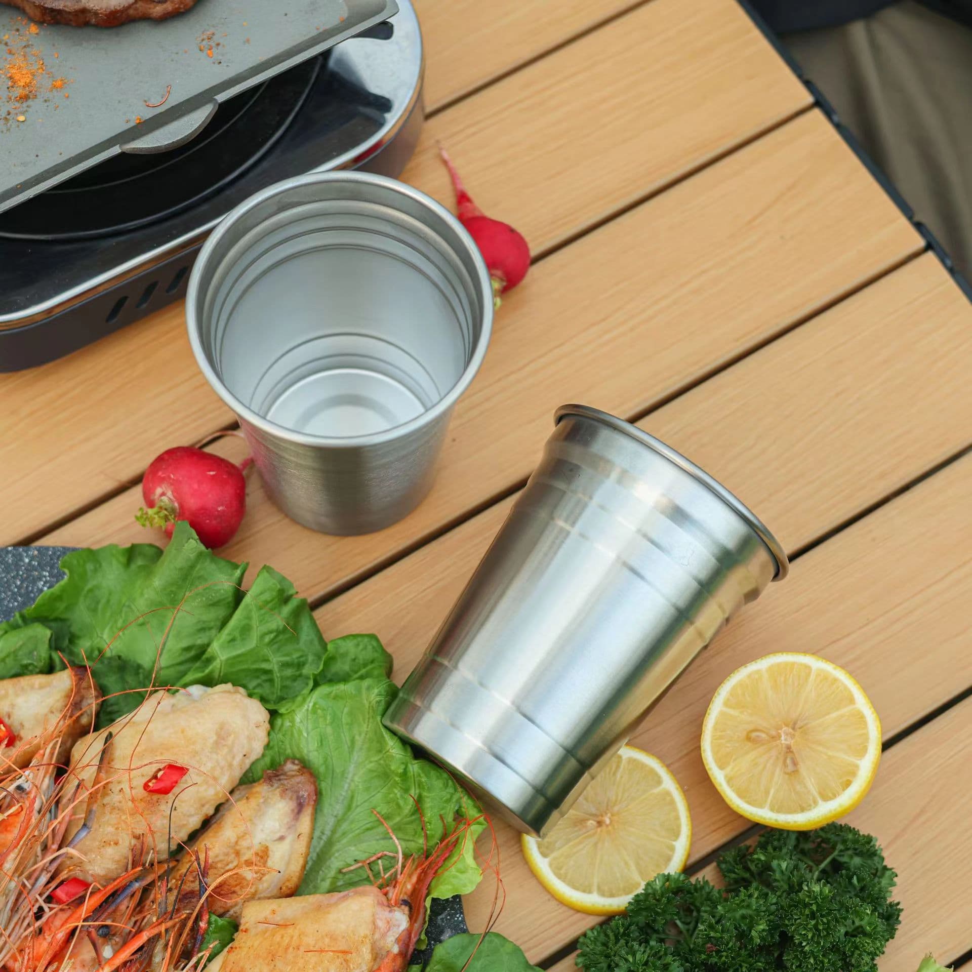 Amazon 304 Stainless Steel Stylish Camping Mug/Drinking Cup/Beer Mug/Portable Outdoor Cup