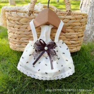 Summer Pet Clothing Sweet Princess Dress, Dog Clothes, Cat Clothes, Bow Mesh Suspender Dress, Cool Feeling
