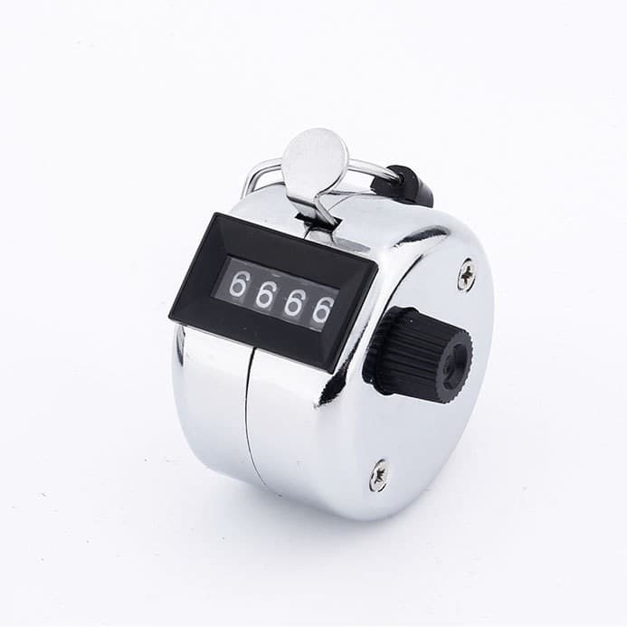 Factory Direct Four-Digit Metal Counter Hand Tally Clicker Mechanical Counter