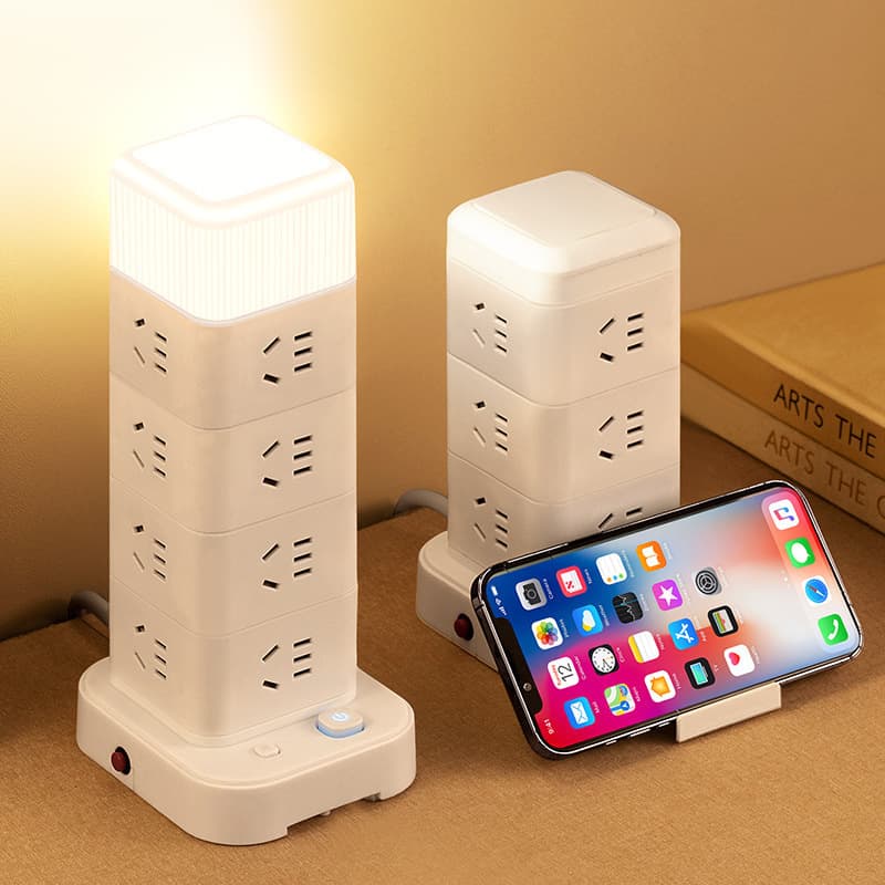 Bull - multi-outlet vertical plug board, 3D home multi-functional socket strip with multiple ports