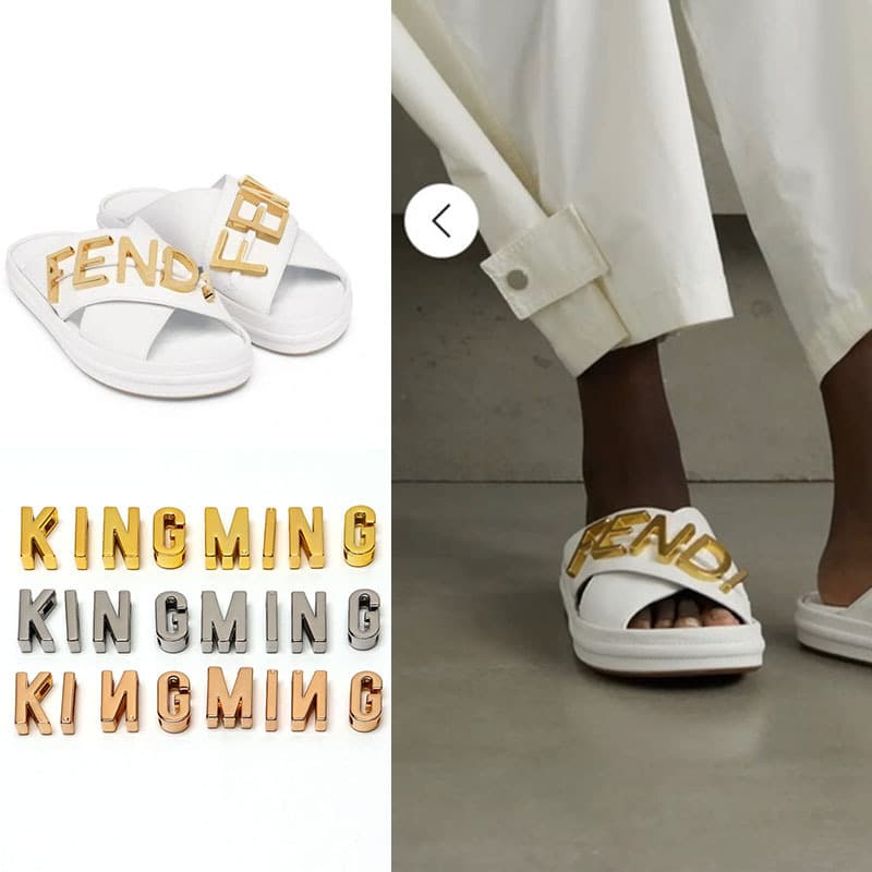 Zhenming Zinc Alloy 26 English Diamond Letter Accessories Hollow Out String Letter Luggage Clothing Bracelet Hardware Accessories