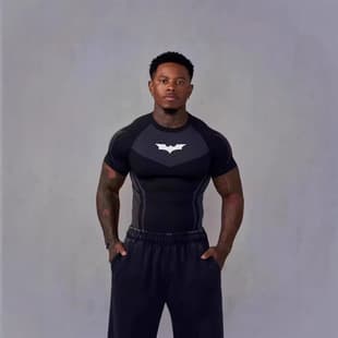 YOUNGLA American Summer New Men's Tight T-Shirt Runner Sports Fitness Training Quick-Dry Short Sleeve