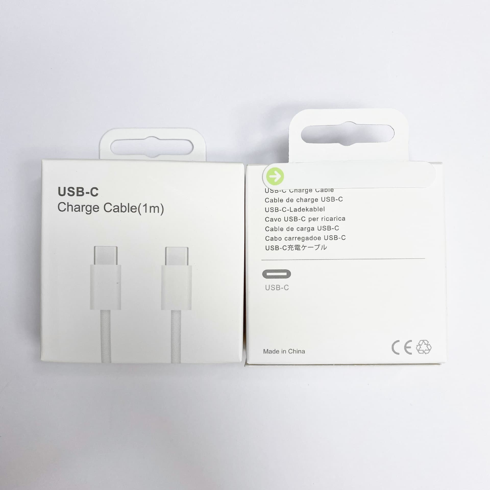 Compatible with Apple 15 Data Cable Packaging Box, 1-Meter Braided C-C Cable Packaging Box, In-Stock Paper Box