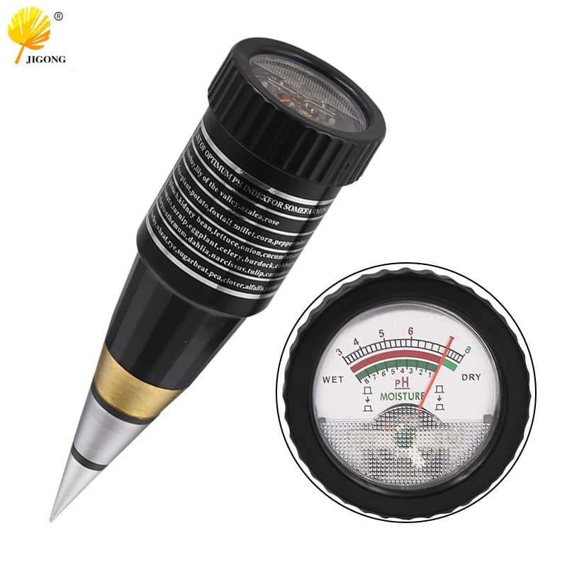2-in-1 Short Soil Meter Conical Tip Soil Tester pH Acidity and Moisture Detector PH Meter