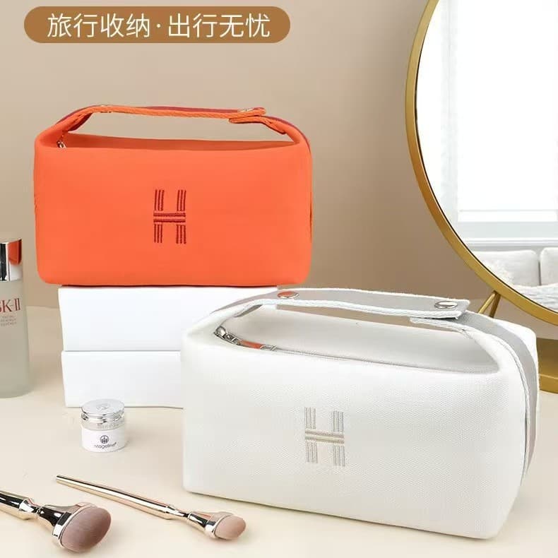 New high-end canvas cosmetic bag, large capacity waterproof storage toiletry bag, portable travel handheld storage bag