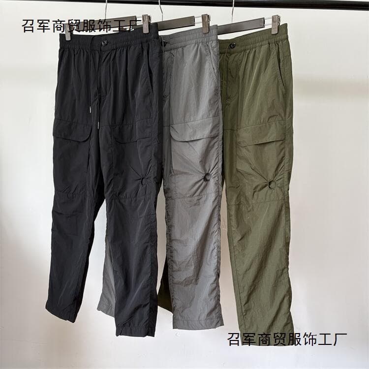 Cross-border Chunqiu Men's Sports Casual Mesh Nylon Long Pants Quick-Dry Loose Youth Student Pants