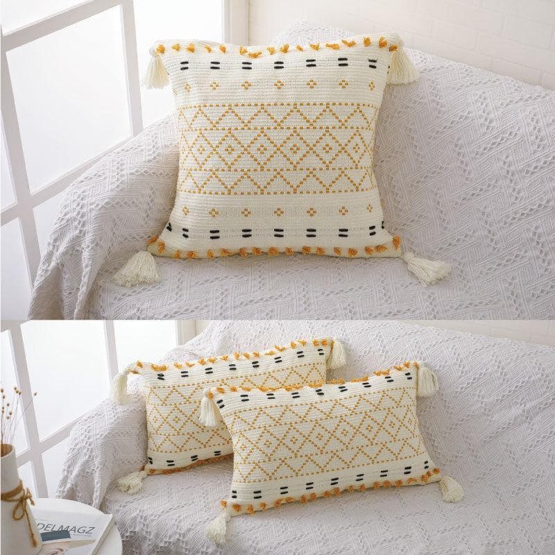 Woven Bohemian Fringe Pillow, Living Room Lumbar Pillow, Bedside Backrest Cushion, Sofa Pillow Cover, Cross-border Factory Wholesale