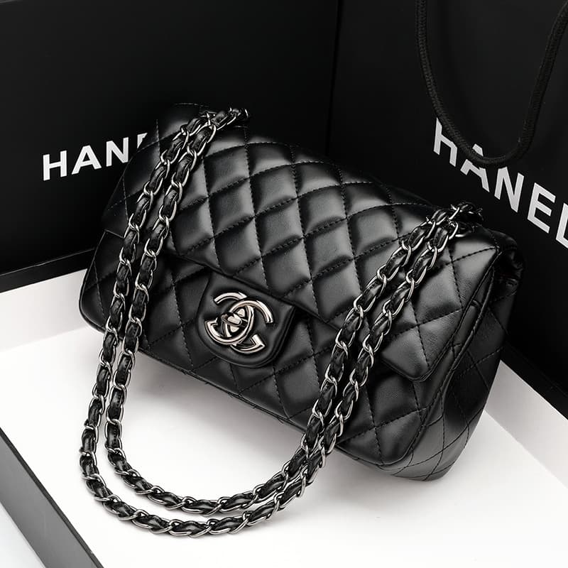 Cross-border Small Fragrance Style CF Diamond Quilted Chain Bag Classic Underarm Bag Fashionable Versatile Women's Bag Premium Shoulder Crossbody Bag