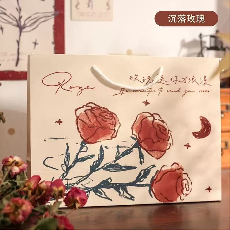 Creative Paper Bag Birthday Gift Rose Universe Series Hand Account Decoration Material Handbag