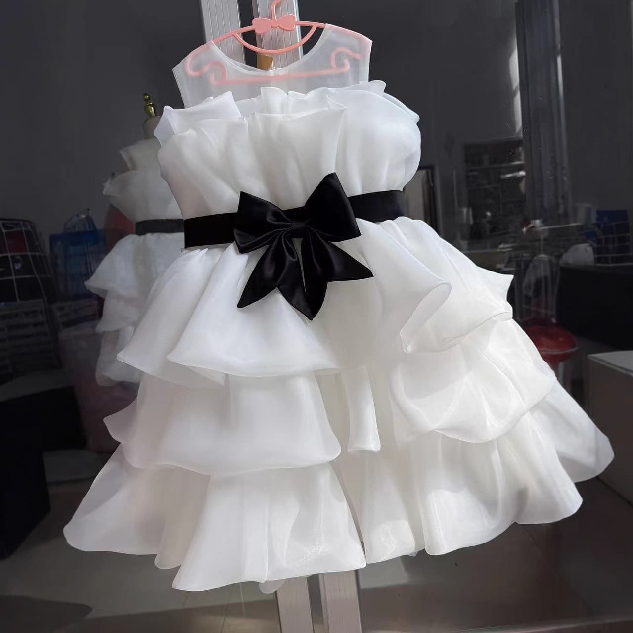 Baby 1st Birthday Dress 2026 New Princess Gown Piano Performance Tulle Tutu Cross-border Children's Formal Dress
