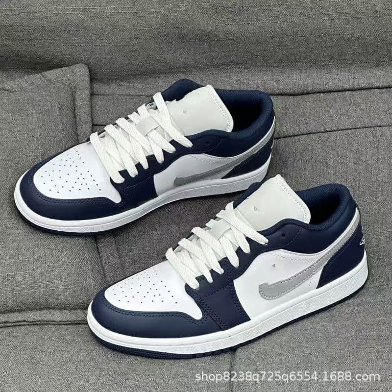 Putian Original Craftsmanship 1 New Navy Blue Men's and Women's Shoes Ins Trendy Board Shoes Unisex Casual Sneakers
