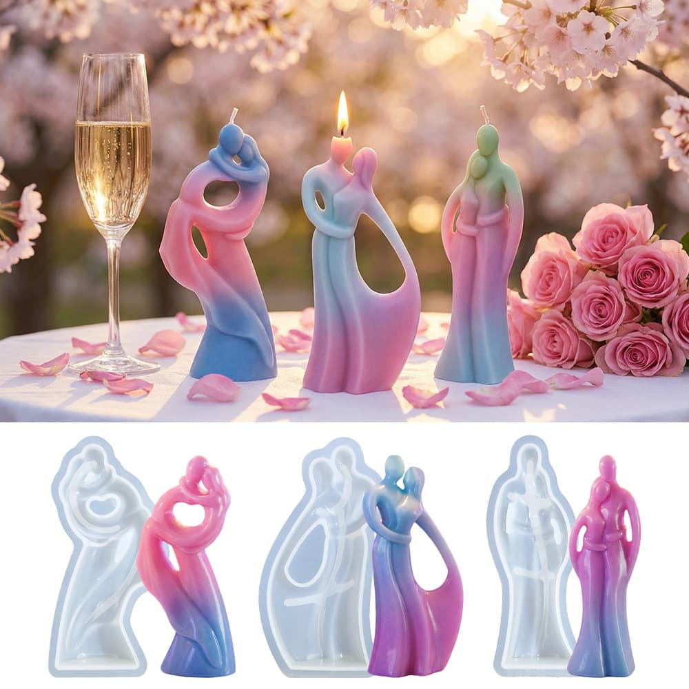 Ins-style Couple Shape Creative Home Aromatherapy Candle Mold DIY Desktop Plaster Ornament Mold
