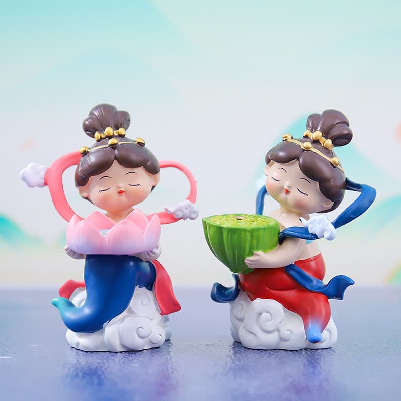 Chinese Style Beauty New Style Fuxi Dunhuang Aromatherapy Good Luck Lotus Ornaments Decoration Exquisite Gifts Handmade Wholesale Direct Sales