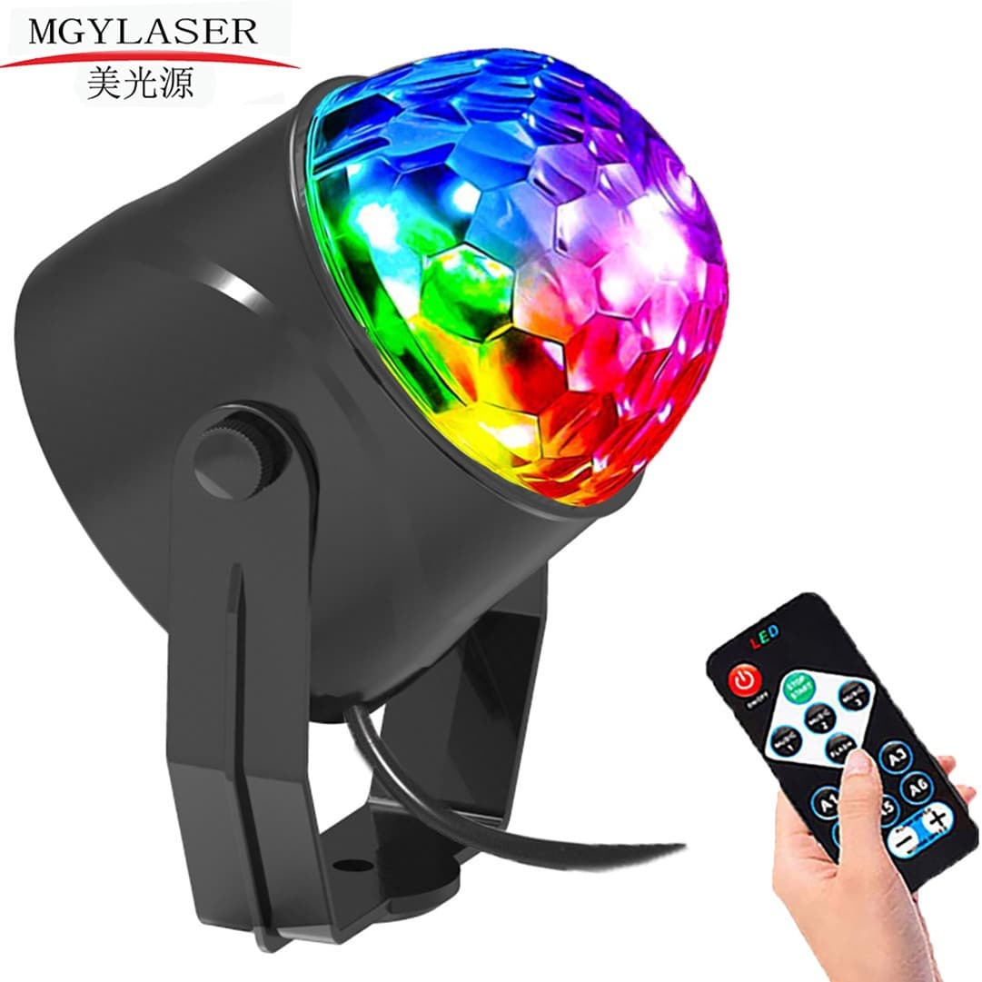 Remote Controlled Led Mini Crystal Ball Usb Light Rotating Colorful Stage Laser Lamp Ktv Stage Lighting Decorations