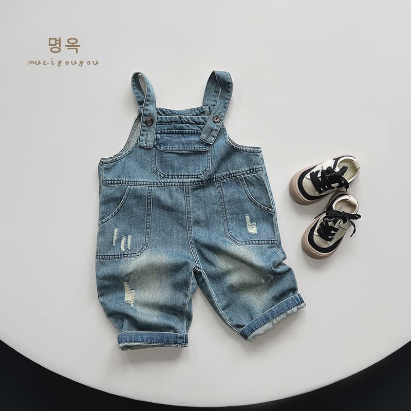 Cute and Cool Outfits~ Boys' Denim Overalls 2026 Spring New Style for Young Children and Baby Girls, Korean Style Jumpsuit Wholesale