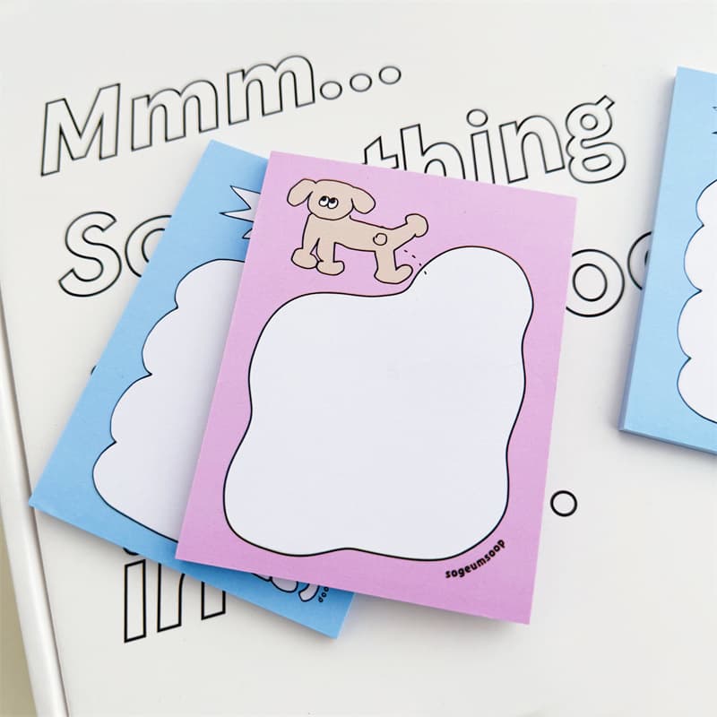 Korean Ins-style Sticky Notes Cartoon Cat Dialogue Student Tearable Notes Simple Cute Journal Material