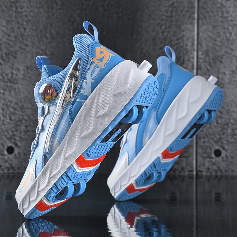 Children's Sneakers 2025 New Spring Boys and Girls Invisible Four-Wheel Retractable Roller Skates