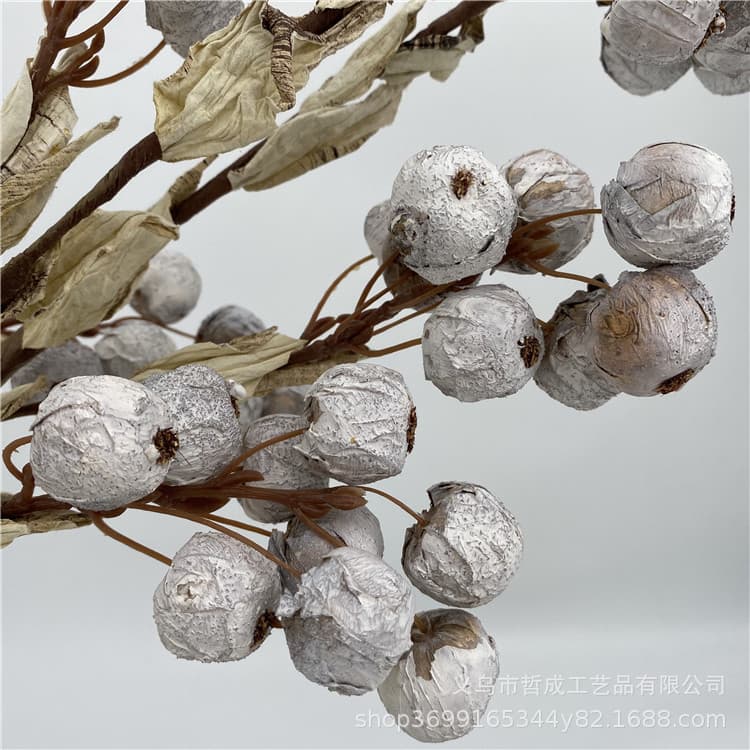 Dried fruit artificial wedding flower material, artificial fruit beautiful autumn color wedding decoration ceiling stage flower row background wall arch