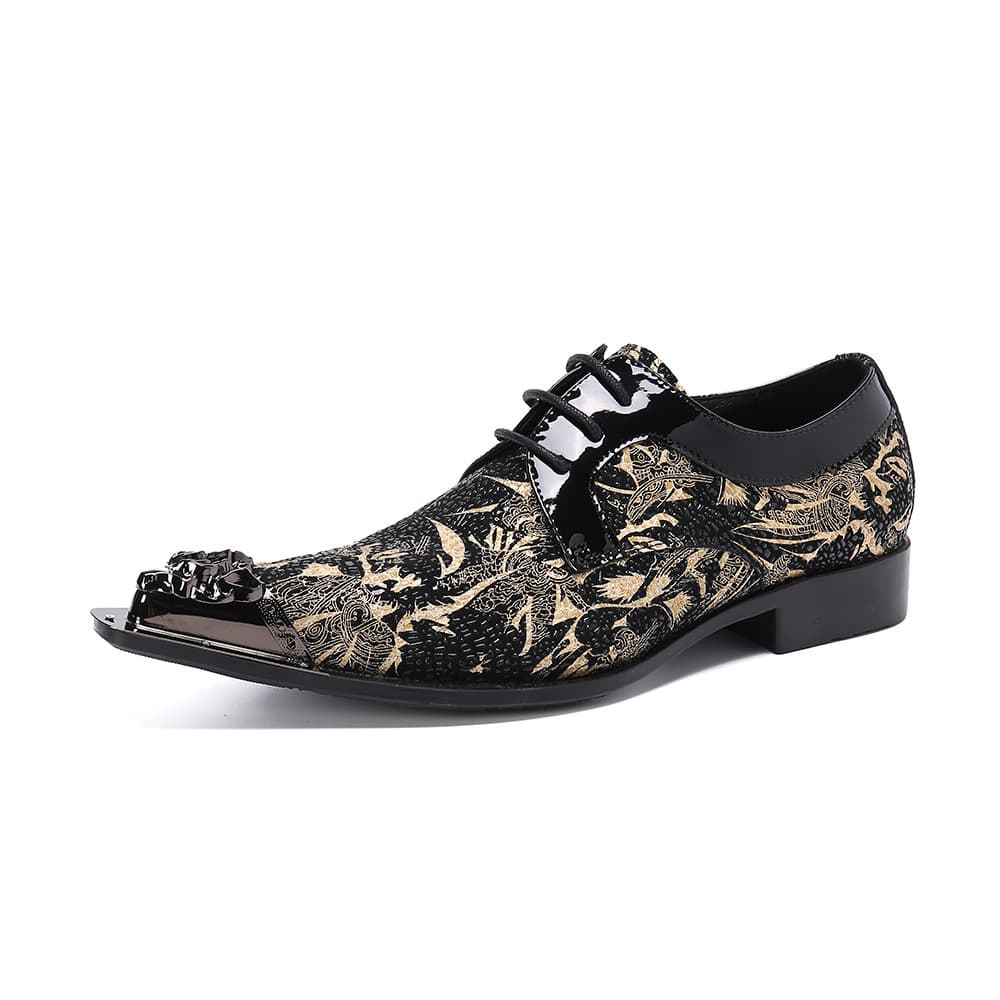 Brand men's lace-up trendy shoes, hairstylist pointed leather shoes, men's Korean style trendy formal casual shoes, personalized men's shoes