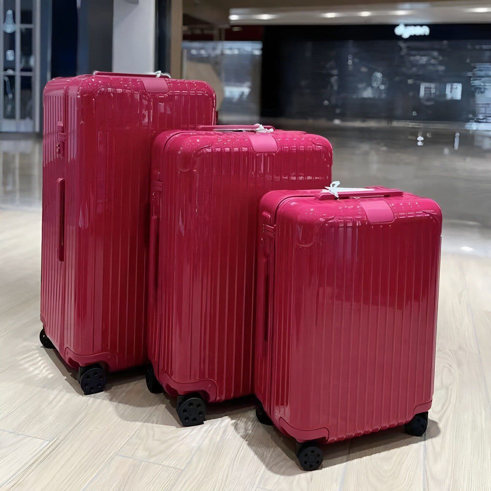 Rimo Raspberry Red R Home Star's Same Style Essentila Suitcase Square Fat Trunk Suitcase Thickened