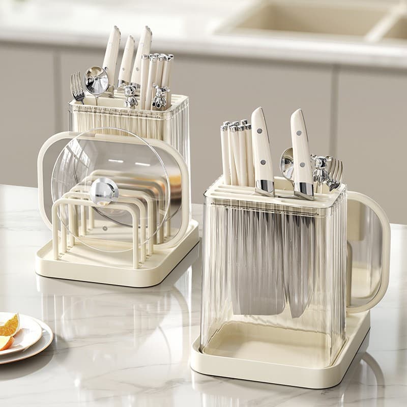 Kitchenware Knife Holder, Cutting Board Rack, Multifunctional Storage Rack, Household Chopsticks and Knife Organizer, Integrated Storage Rack
