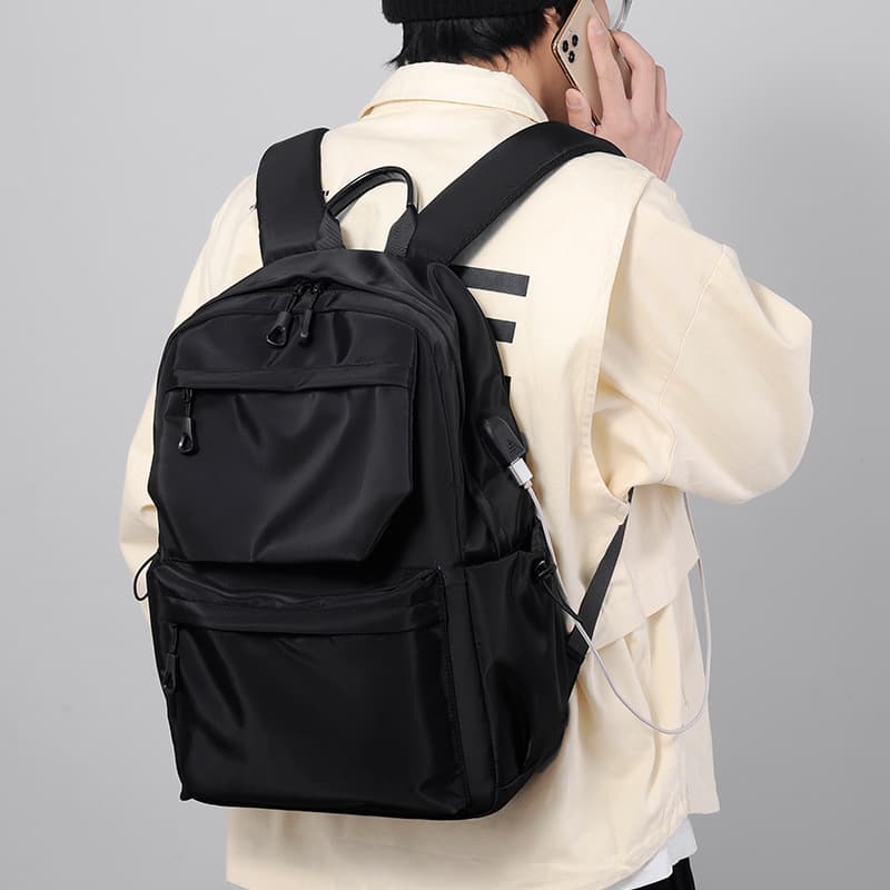 New Men's Backpack Cross-border Junior High School High School College Student Backpack Large Capacity Travel Backpack Computer Bag