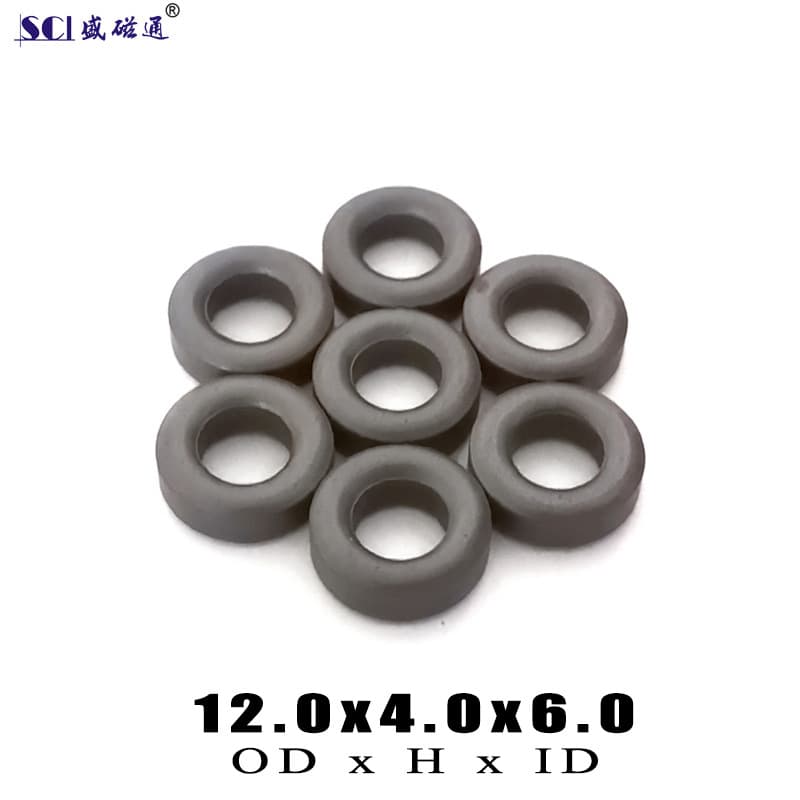 T12x4x6 standard power board differential mode inductor with soft magnetic nickel-zinc core, ready for direct shipping from stock.