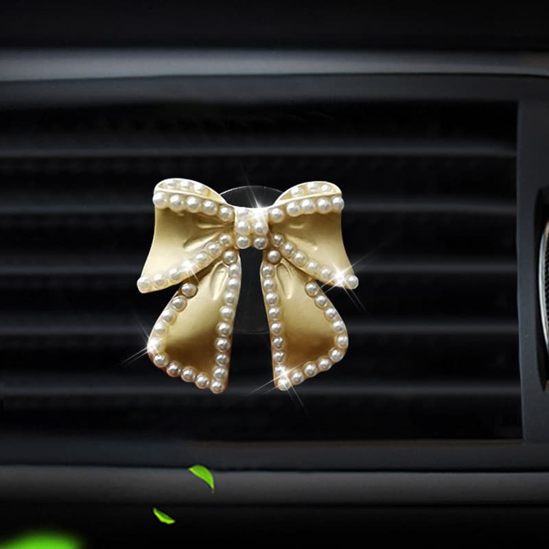 Bow Outlet Car Perfume Creative Women's Car Aroma Clip Butterfly Knot Car Interior Decoration Ornament Scented Wax