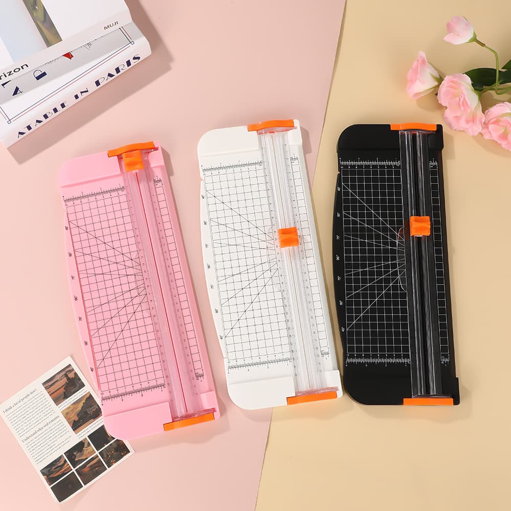 A4 Paper Trimmer with Plastic Base, Portable Blade Manual Paper Cutter, Office Essential Cutting Tool