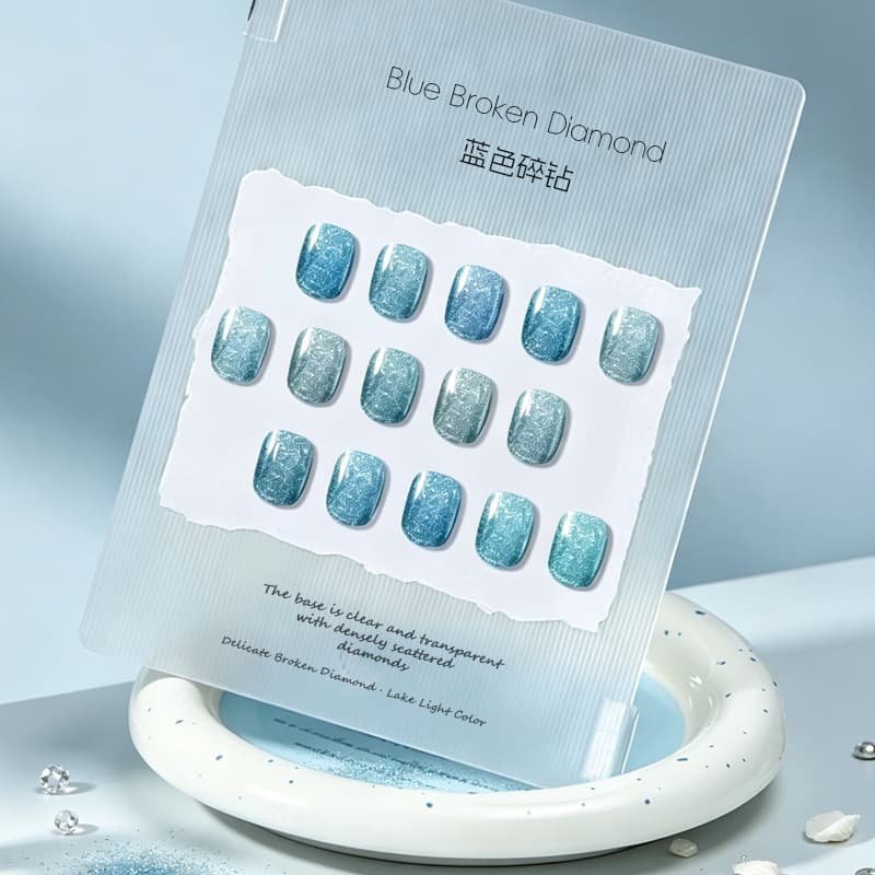 Summer Whitening Prussian Blue Crushed Diamond Gel Nail Polish 2026 New Dark Blue Nail Salon Special Kilogram Pack