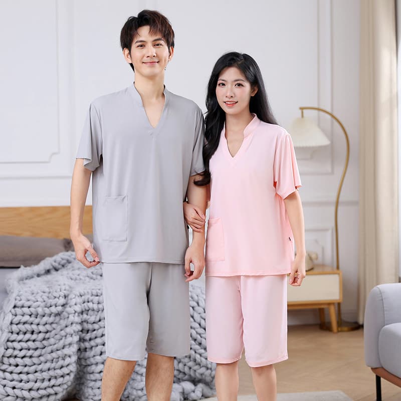 Qushui Lanting High-End Hot Spring Bathwear, Cool Silk Pajamas, Men's and Women's Massage, Sauna, Foot Bath, Home Wear, Limited Edition