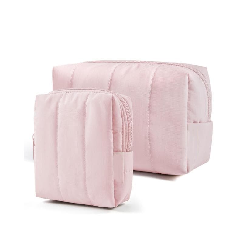 Cross-border new simple square two-piece cosmetic bag niche headphone coin purse girl portable lipstick storage bag