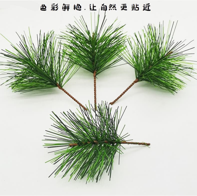 Artificial Pine Needles - Christmas holiday decorations, festive pines, artificial pine needle strips for Christmas wreath accessories