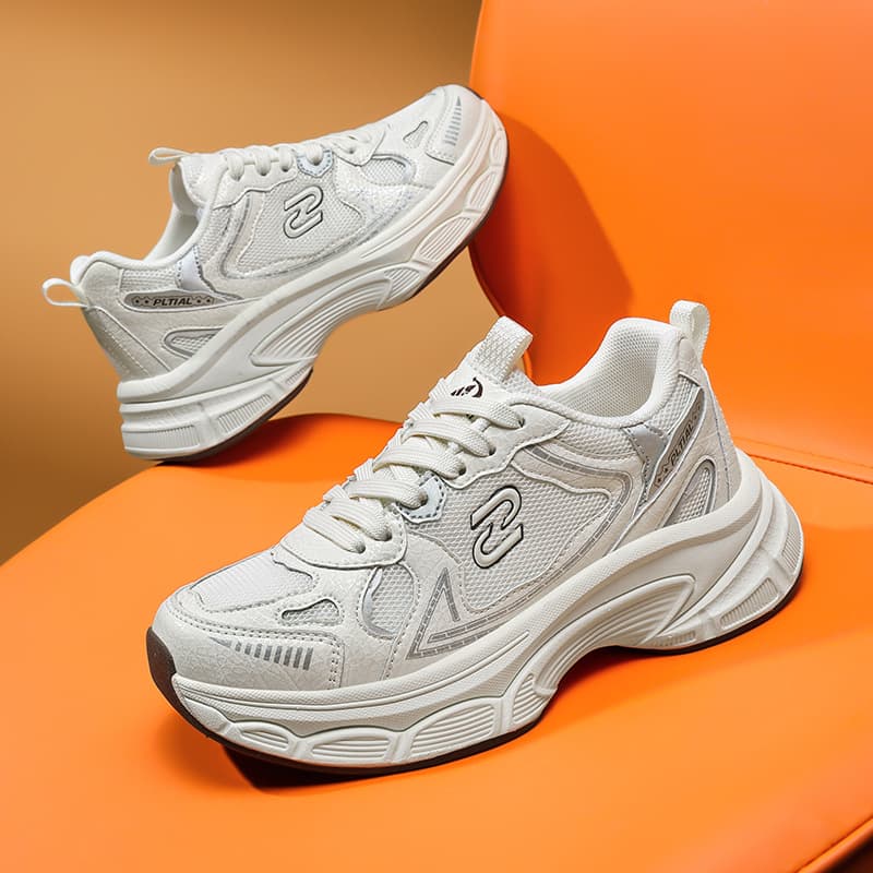 Women's Chunky Dad Sneakers, Spring Summer New Arrival, Platform Thick Sole Breathable Mesh Casual Sports Shoes for Petite, Height Increasing