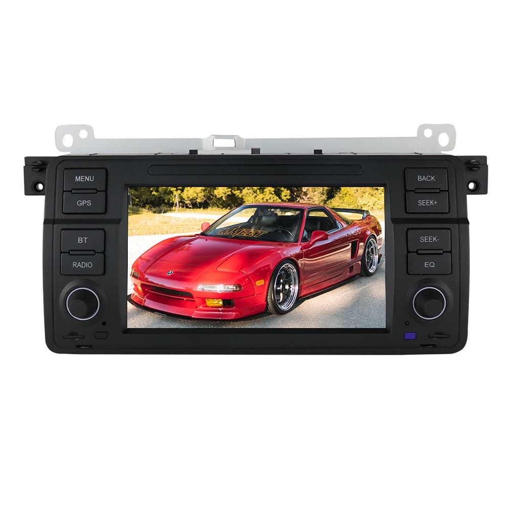 For BMW E46 Android 10.0 7-inch Navigation with Physical Buttons GPS Car Stereo Reverse Camera