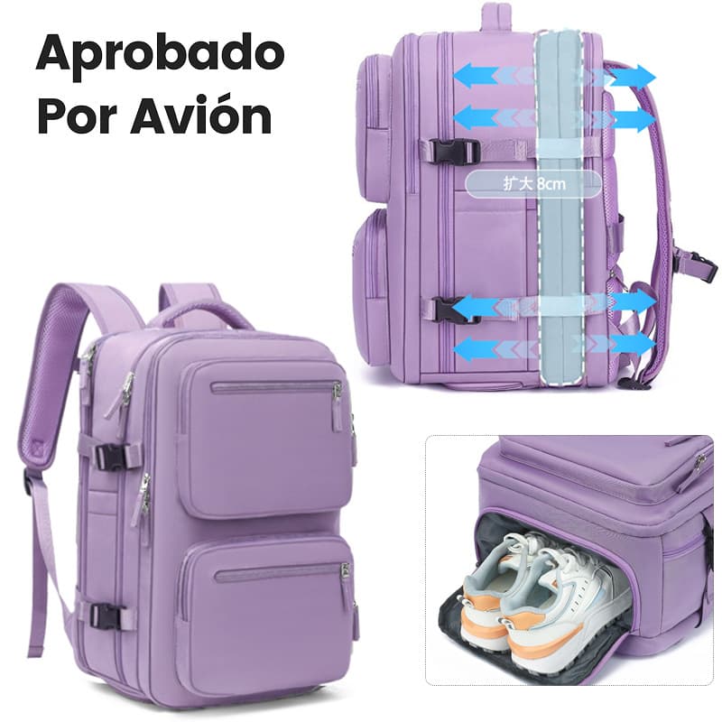 Expandable Laptop Backpack for Men and Women, New Fashionable and Simple Oxford Cloth, Large Capacity Business Travel Backpack