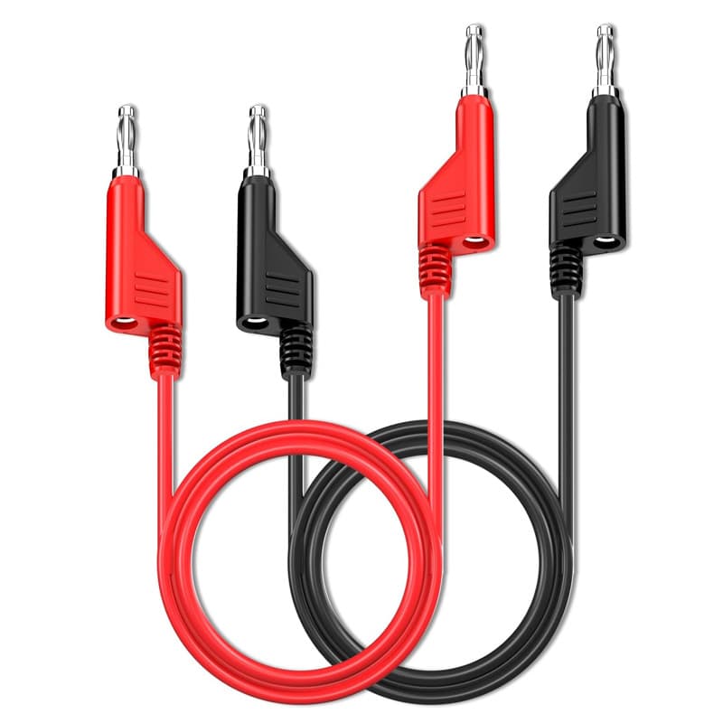 4mm Banana Plug Test Lead High Voltage High Current Stackable Probe Wire for Automotive Electrician Power Connection