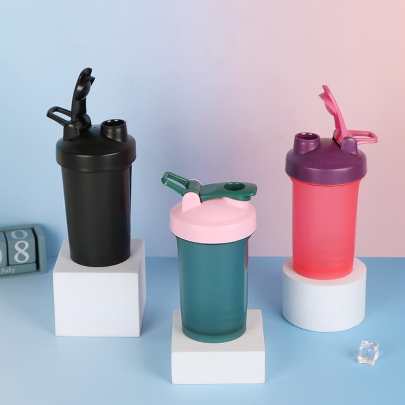 Customized 400ml sports water cup, convenient shaker cup, protein powder creatine fitness portable cup, milkshake mixing cup